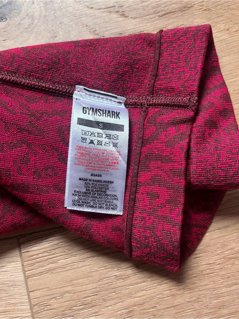 Gymshark Womens Pink Cheetah-Print Bike Shorts - Picture 3 of 3